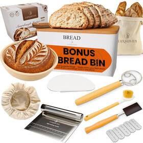 Luxhaven 198715553963 Sourdough Bread Baking Supplies Kit 9 Inch Proofing Basket With Liner Meta Luxhaven 198715553963 Sourdough Bread Baking Supplies Kit 9 Inch Proofing Basket With Liner Meta