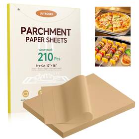 Luyrooes 791684723148 210pcs Value Pack Unbleached Parchment Paper Sheetspre-cut12x16inpro-gradedou