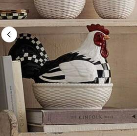 Mackenzie-childs 840115656507 Chicken In A Basket Casserole - New