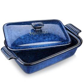 Malacasa 313040639667 1-piece Rectangle Stoneware Casserole Dish Set With Lid Baking Tray Lasagna Pan Malacasa 313040639667 1-piece Rectangle Stoneware Casserole Dish Set With Lid Baking Tray Lasagna Pan