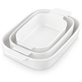 Bake-bake-037 Malacasa Casserole Dishes For Oven Porcelain Baking Set Of 3 Durable Dish Lasagna Pan