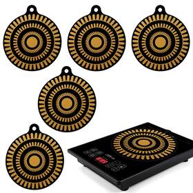 Am555062 Maquita 5pcs Thermochromic Silicone Induction Cooktop Protector Mat - Fo