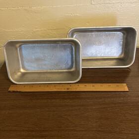 Martha Stewart 085081468574 Set Of 2 9 Inch Aluminum Rectangle Loaf Bread Pan Silver X 5