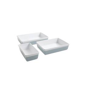 Martha Stewart 085081523921 3 Piece Oven To Table Stoneware Bakeware Baking Dish And Casserole Set - Dusty