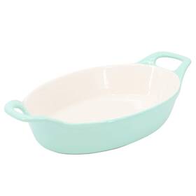 144619.01 Martha Stewart Vanowen 1.2 Quart Stoneware Oval Baker In Blue 144619.01 Martha Stewart Vanowen 1.2 Quart Stoneware Oval Baker In Blue