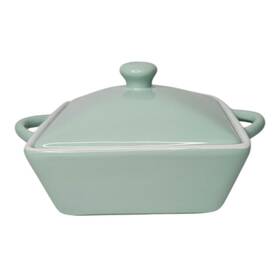 Martha Stewart 658580457969 Mini Stoneware Casserole With Lid In Mint