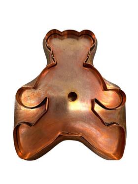 07252024 Martha Stewart / Nordstrom Large 7 Inch Copper Teddy Bear Cookie Cutter #2 Christmas