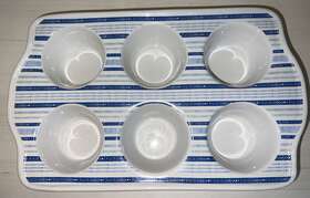 Tp20816 Martha Stewart Collection Exclusively For Macys Blue/white 6 Well Muffin Dish Tp20816 Martha Stewart Collection Exclusively For Macys Blue/white 6 Well Muffin Dish