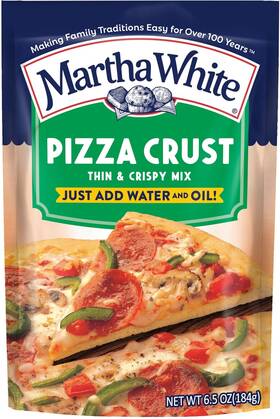 Martha White 711181524543 Pizza Crust Thin And Crispy Mix 6.5 Ounce Pack Of 6 Martha White 711181524543 Pizza Crust Thin And Crispy Mix 6.5 Ounce Pack Of 6