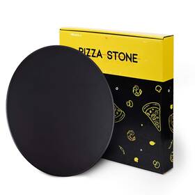 Menesia 780744928937 12 Inch Black Non-stick Ceramic Pizza Stone Pan Round Oven Baking An Menesia 780744928937 12 Inch Black Non-stick Ceramic Pizza Stone Pan Round Oven Baking An