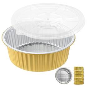 Y250 Mestaek Y250/3000 10 Inch Aluminum Foil Pans Snap-on Lids 5 Pack 2x Thicker Heavy-duty Grease Y250 Mestaek Y250/3000 10 Inch Aluminum Foil Pans Snap-on Lids 5 Pack 2x Thicker Heavy-duty Grease