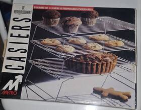 Metro-3tier Metro 3-tier Stackable Cooling Rack Set Silver Chrome 16x12 500 F