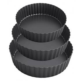 Vf2410 Mge World Set Of 3 Deep Dish Pie Pan With Removable Bottom - Fluted Carbon Steel Vf2410 Mge World Set Of 3 Deep Dish Pie Pan With Removable Bottom - Fluted Carbon Steel