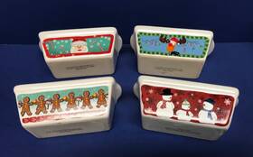 Michaels Stores 400100289105 Set Of 4 Christmas Small Bakeware Dish Loaf - New Michaels Stores 400100289105 Set Of 4 Christmas Small Bakeware Dish Loaf - New