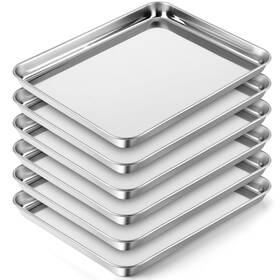 Tn2247 Mimorou 6 Pcs Baking Sheet Set Stainless Steel Cookie Pan