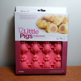 Pib-12 Mobi 12 Little Pigs In Blankets Oven Safe Silicone Baking Mold #pib-12 New