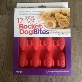 Mobi 643462179404 Rocket Dog Bites Inch Mini Corn Hot Dogs Red Silicone Baking Mold Bpa Free