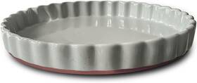 22-s4-mcty-0105 Mora Ceramic Tart Pan 9.5 Inch Large Porcelain Baking Dish- Earl Gray
