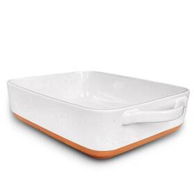 Mora Ceramics Hit Pause 850042923160 Ceramic Baking Dish With Handles For Casserole Lasagna Gratin Broil Inch
