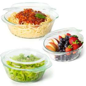 Moss & Stone 897038502509 Basics 6-piece Clear Glass Casserole Dishes For Oven With Lids Durable Boros Moss & Stone 897038502509 Basics 6-piece Clear Glass Casserole Dishes For Oven With Lids Durable Boros