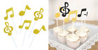 Mucisnote-24pcs Pack Cupcake Toppers Gold Glitter Music Note Muffin Topper Picks Mucisnote-24pcs Pack Cupcake Toppers Gold Glitter Music Note Muffin Topper Picks