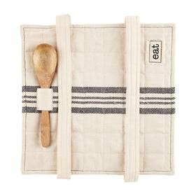 Mud Pie 718540743201 Casserole Baker Holder Eat 14.75 Inch X 14.25