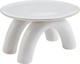 Mud Pie 718540818916 Cream Modern White Stoneware Stand 6 Inch X 10 1/2 Dia