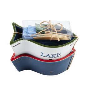 Mud Pie 718540844267 Fish Retreat Ramekin Sets 2 1/2 Inch X 3 3/4 Mud Pie 718540844267 Fish Retreat Ramekin Sets 2 1/2 Inch X 3 3/4