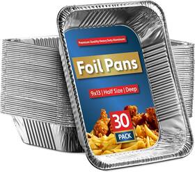 Mfp91330 Munfix 30 Pack Aluminum Pans Disposable 9x13 Baking Chafing Silver Mfp91330 Munfix 30 Pack Aluminum Pans Disposable 9x13 Baking Chafing Silver