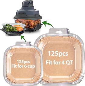 Mutvle 769326159044 Air Fryer Liners For Ninja Crispi Disposable 125 Pcs Acce