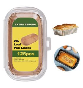 Mutvle 769326159198 Loaf Pan Liners 125pcs Non-stick Bread Parchment