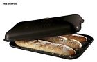 Name Brand Brick Oven Kitchen Bread Loaf Pans Pots Baking Cooking Stoneware Bakeware New 740843569615