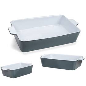 Nat And Jules 638713680266 Nested Grey 12 X 8 Ceramic Stoneware Baking Dishes Set Of 3 Nat And Jules 638713680266 Nested Grey 12 X 8 Ceramic Stoneware Baking Dishes Set Of 3