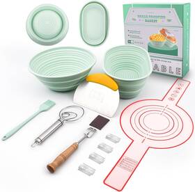 Ncrexpanse 445031025043 Silicone Banneton Bread Proofing Basket Oval Sourdough Kit And Baking Tool