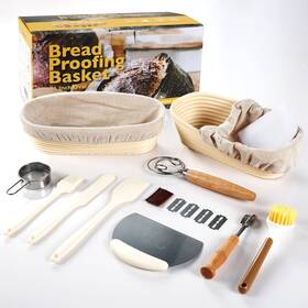 Ncbpb168 Ncue Bread Proofing Basket Set 11ftft Oval And Banneton Sourdough