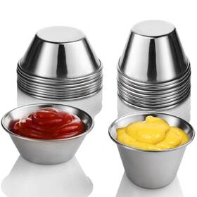 Nechtik 677355181434 24 Pack 2 Sizes Small Sauce Cups Stainless Steel Ramekin Dipping Cu Nechtik 677355181434 24 Pack 2 Sizes Small Sauce Cups Stainless Steel Ramekin Dipping Cu