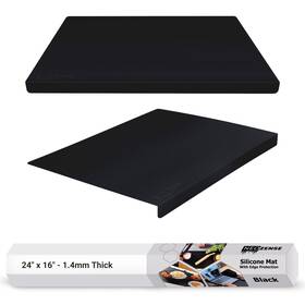 Sm-0202.2501 Neozense Silicone Mat For Countertop With Edge Protection 1.4mm Thick 24 Inch X16 Black