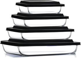 Nestl 198379789029 8pc Glass Baking Dishes For Oven Food Storage Containers With Lids