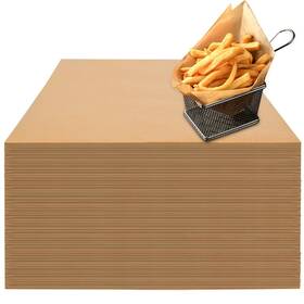 Yzx-002 Neyimqr 100 Count Pre-cut Deli Wax Paper Sheets 12x12 Inch Natural Kraft Parchment