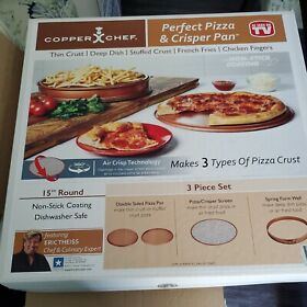 Nib Never Opened Copper Chef Perfect Pizza And Crisper Pan 15inch Non Stick Coating