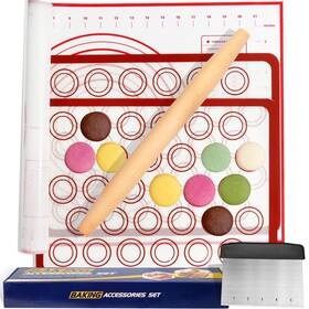 Nice Kitchen 716569781909 Silicone Baking Mat Sets Dough With Macaron Pastry Cutter Rol