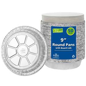 01559 Nicole Home Collection Aluminum Pans 9 Inch Round Disposable Foil P... Free Sh