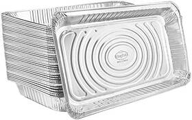 Nicole Home Collection 763615007177 Aluminum Pans Full Size Large Disposable Roasting And Baking Pan 21 Inch X13 Deep