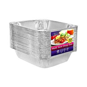 Nicole Home Collection 763615088121 Aluminum Pans Half Size Disposable 12.5 X 10.25