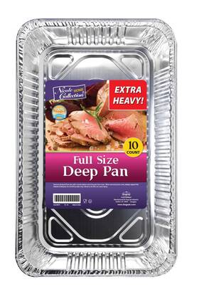 Nicole Home Collection 763615088190 Aluminum Pans Full Size Large Disposable Roasting Baking Pan 21x13 Deep Foil Pa