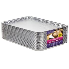 Nicole Home Collection 763615088275 Aluminum Pans Half Size Textured Cookie Sheet 15 Count Durable Nonstick Bak Inch