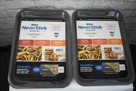 Ninja 622356588072 Set Of 2 Essential Neverstick 9x13 Cookie Sheet Pan Non Stick New