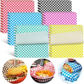 Ninsula 774882661788 Deli Paper Sheets 126p 11.5x11.5 In Checkered Sandwich Wraps 6 C