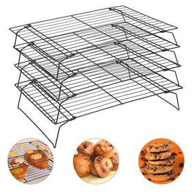 723684 Nodaaiie 4 Pcs Stackable Cooling Racks Heavy Duty Iron Wire Baking Rack Set 15.7 X 9