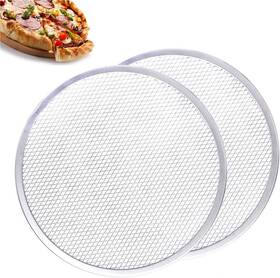 Ec2b Nonebranded Pizza Screen 12 Inch Seamless-rim Aluminum Nonstick Pack Of 2